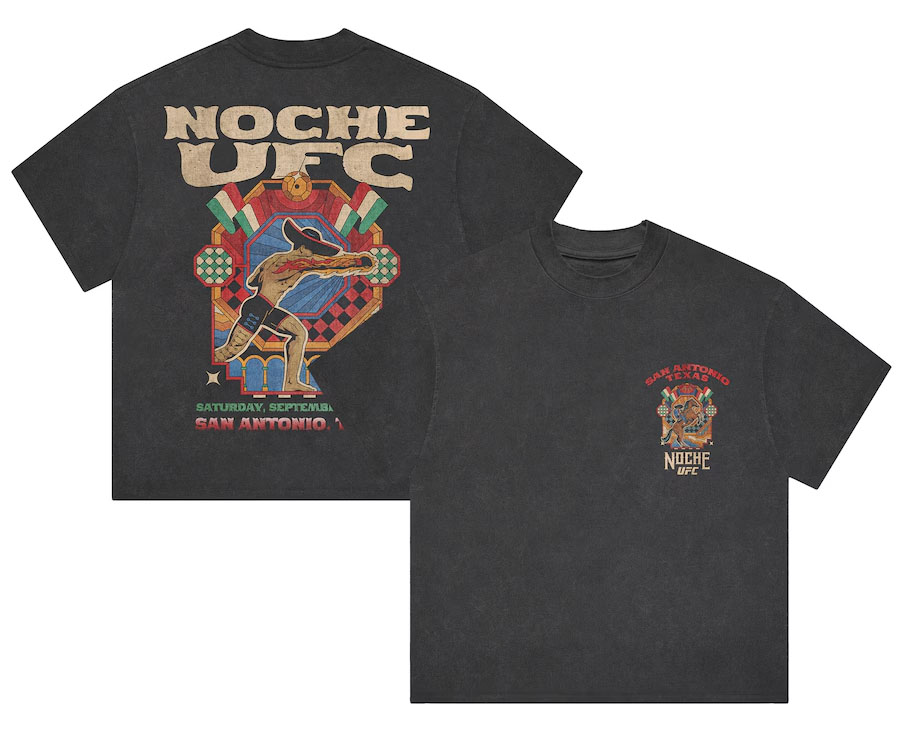 Noche UFC 2025 Fiery Punch Boxy T Shirt Black