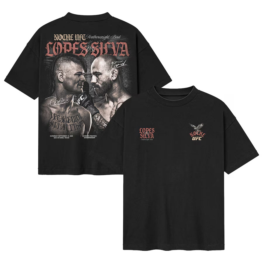 Noche UFC 2025 Lopes vs Silva Mens Matchup T Shirt
