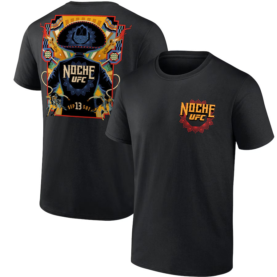 Noche UFC 2025 Mens Black T Shirt