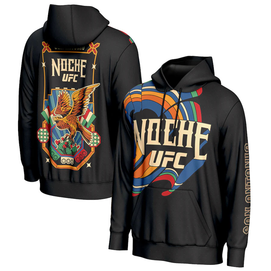 Noche UFC 2025 Mens Graphic Hoodie