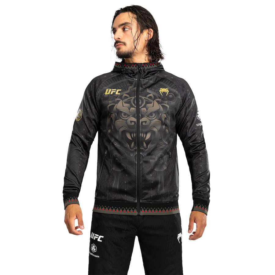 Noche UFC 2025 Mens Venum Black Fight Night Walkout Hoodie