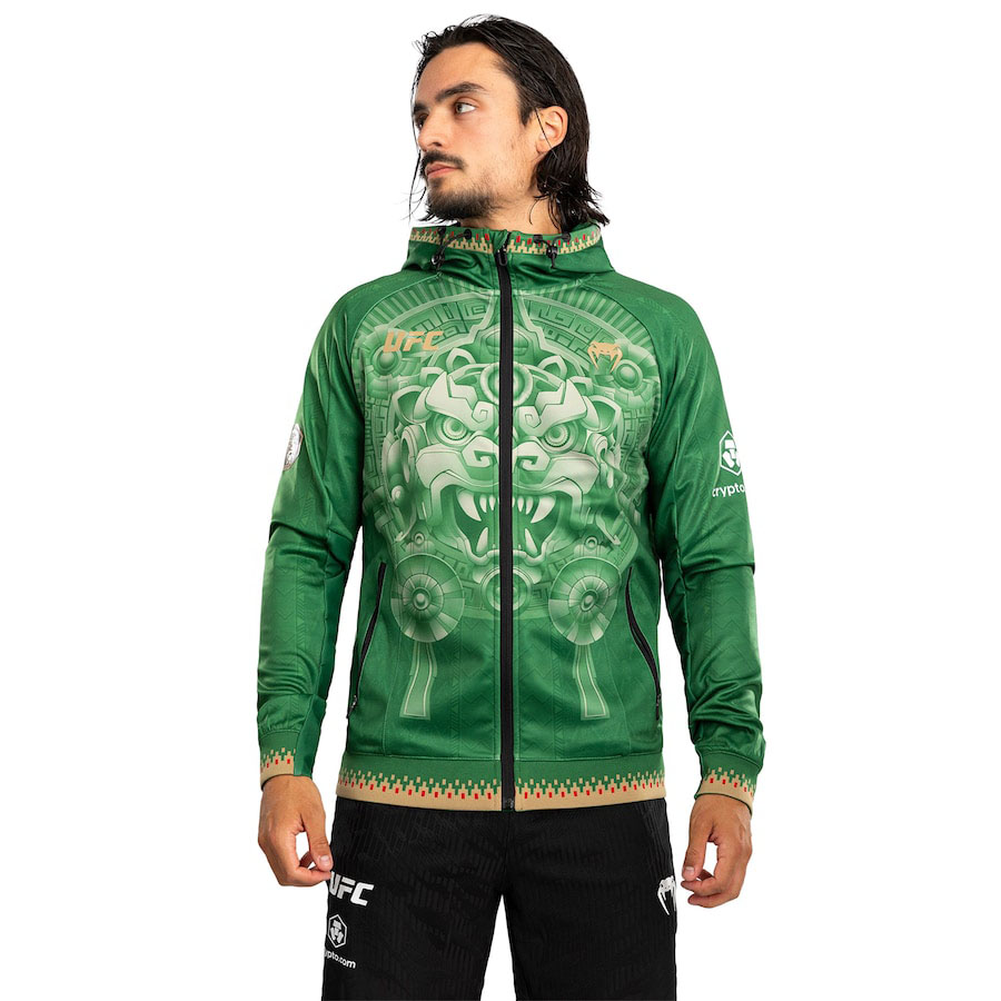 Noche UFC 2025 Mens Venum Green Fight Night Walkout Hoodie
