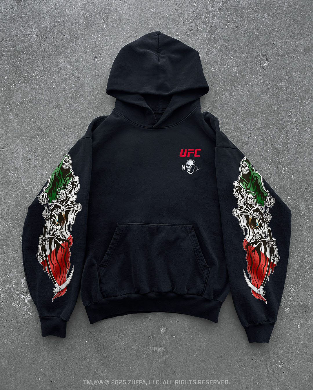 Noche UFC 2025 Warren Lotas UFC Mexico Three Reapers Hoodie