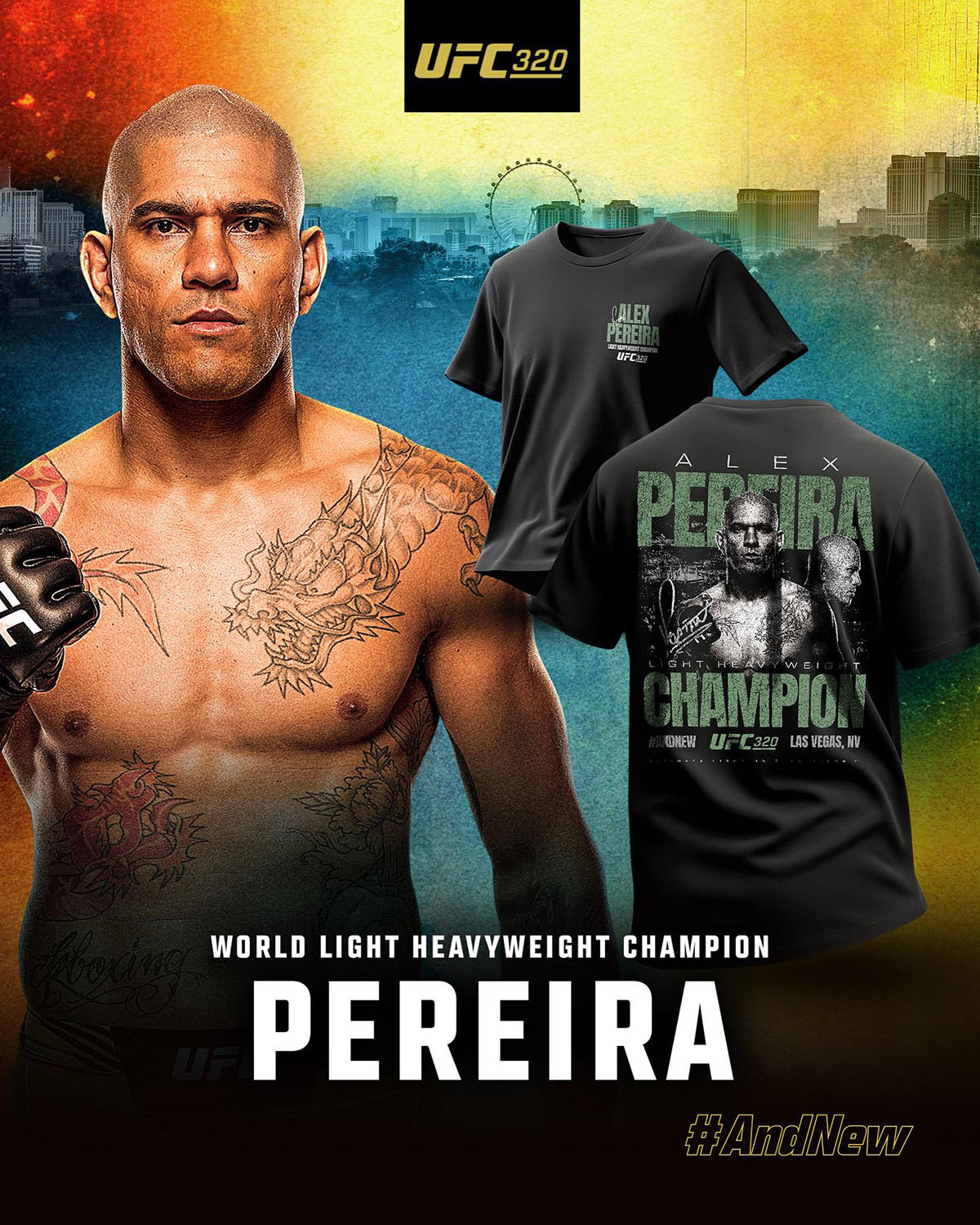 Alex Pereira UFC 320 Champion T Shirt