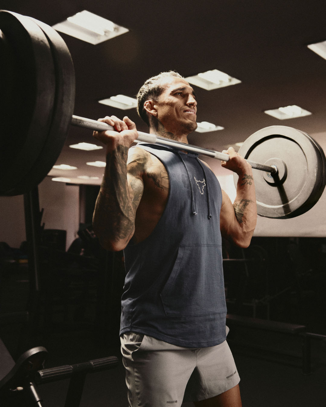 Charles Oliveira UFC Fighter Wearing Project Rock 8 Shoes and Apparel 2