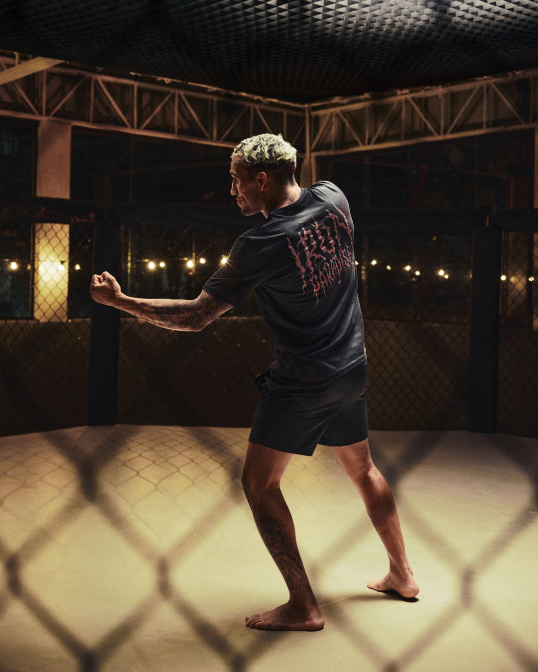 Charles Oliveira UFC Fighter Wearing Project Rock 8 Shoes and Apparel 4