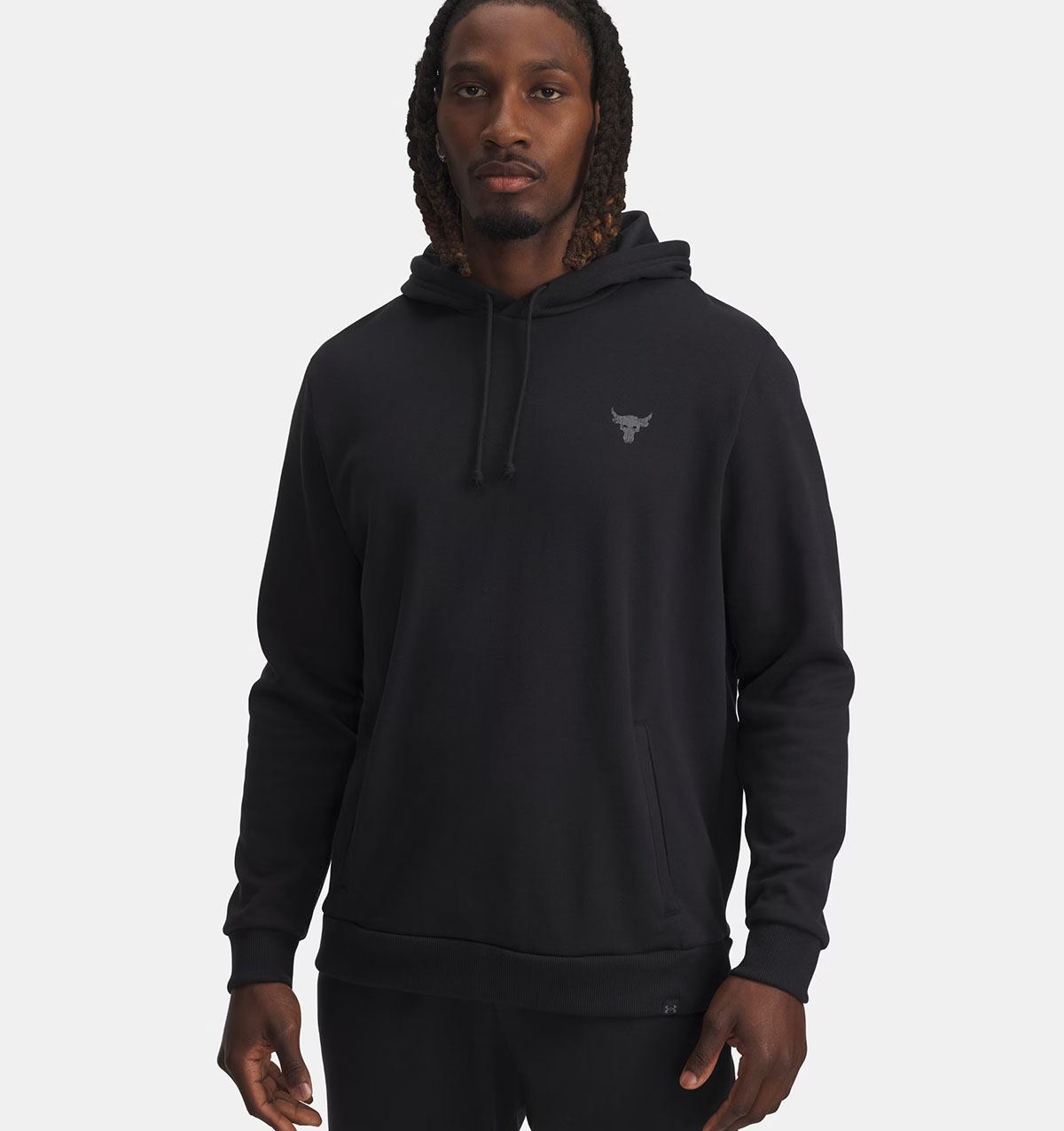 Project Rock BSR Rival Fleece Mens Hoodie Black 1