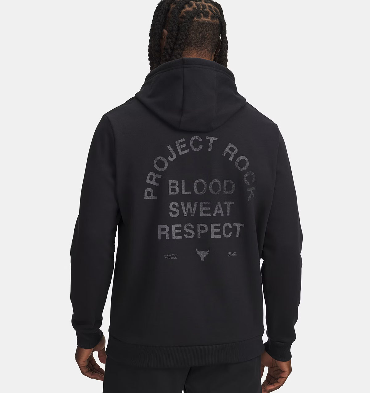 Project Rock BSR Rival Fleece Mens Hoodie Black 2