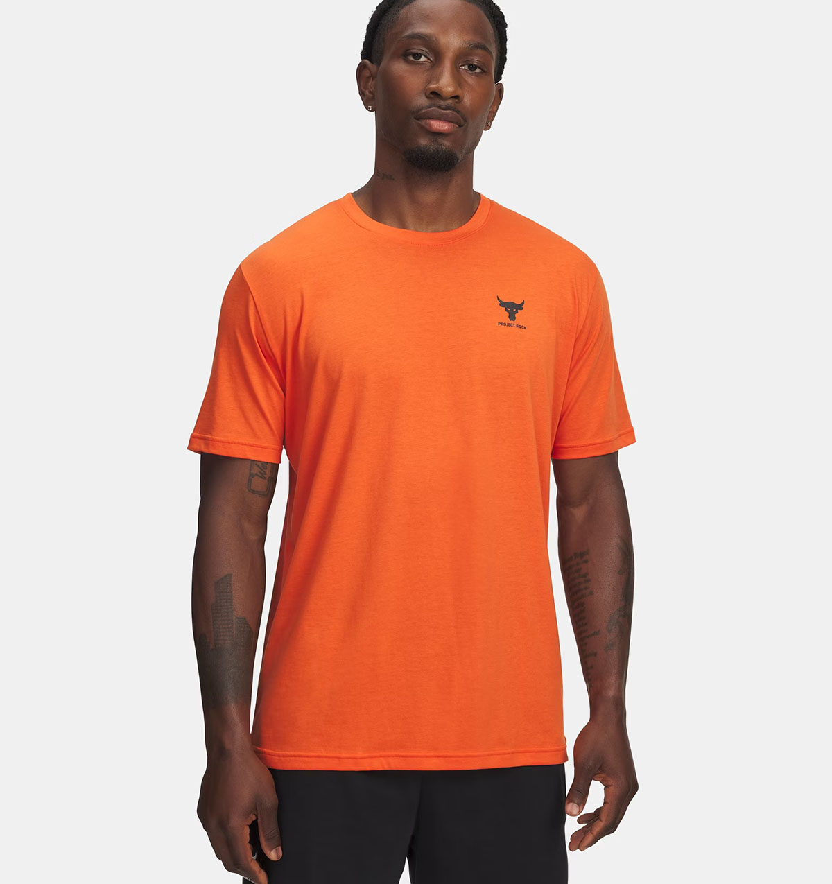 Project Rock Branded Mens T Shirt Orange