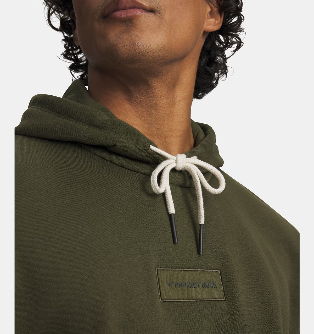 Project Rock Icon Fleece Mens Hoodie Expedition Green 2