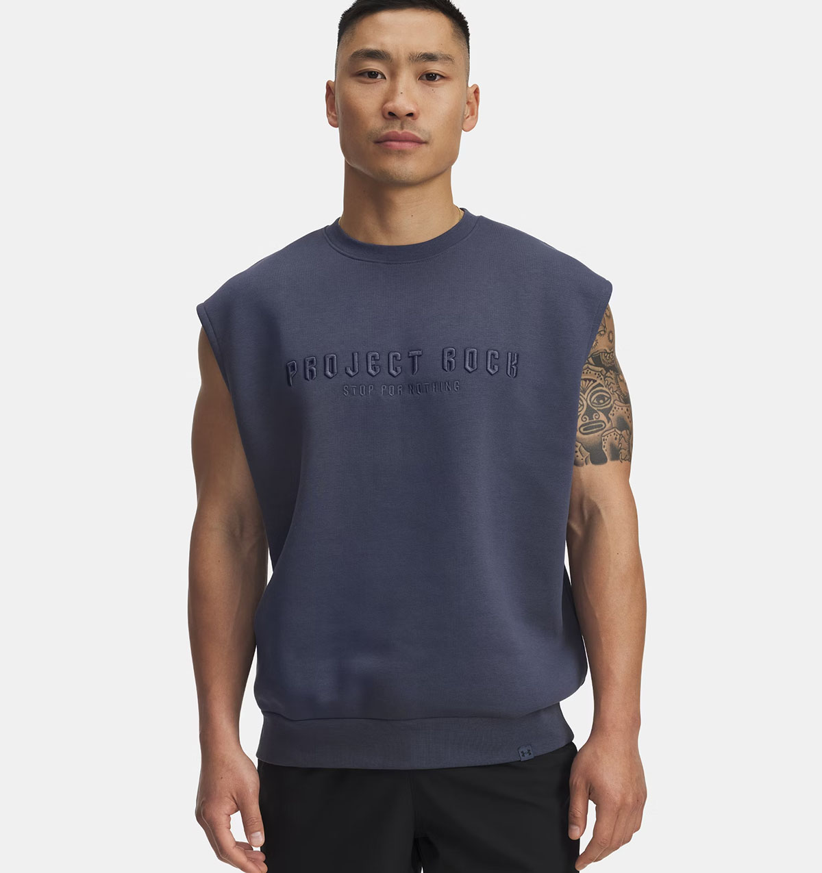 Project Rock Icon Mens Sleeveless Top Downpour Grey