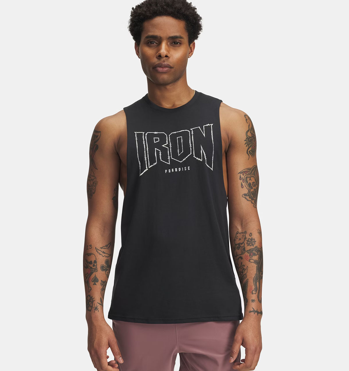 Project Rock Iron Paradise Mens Tank Top Black