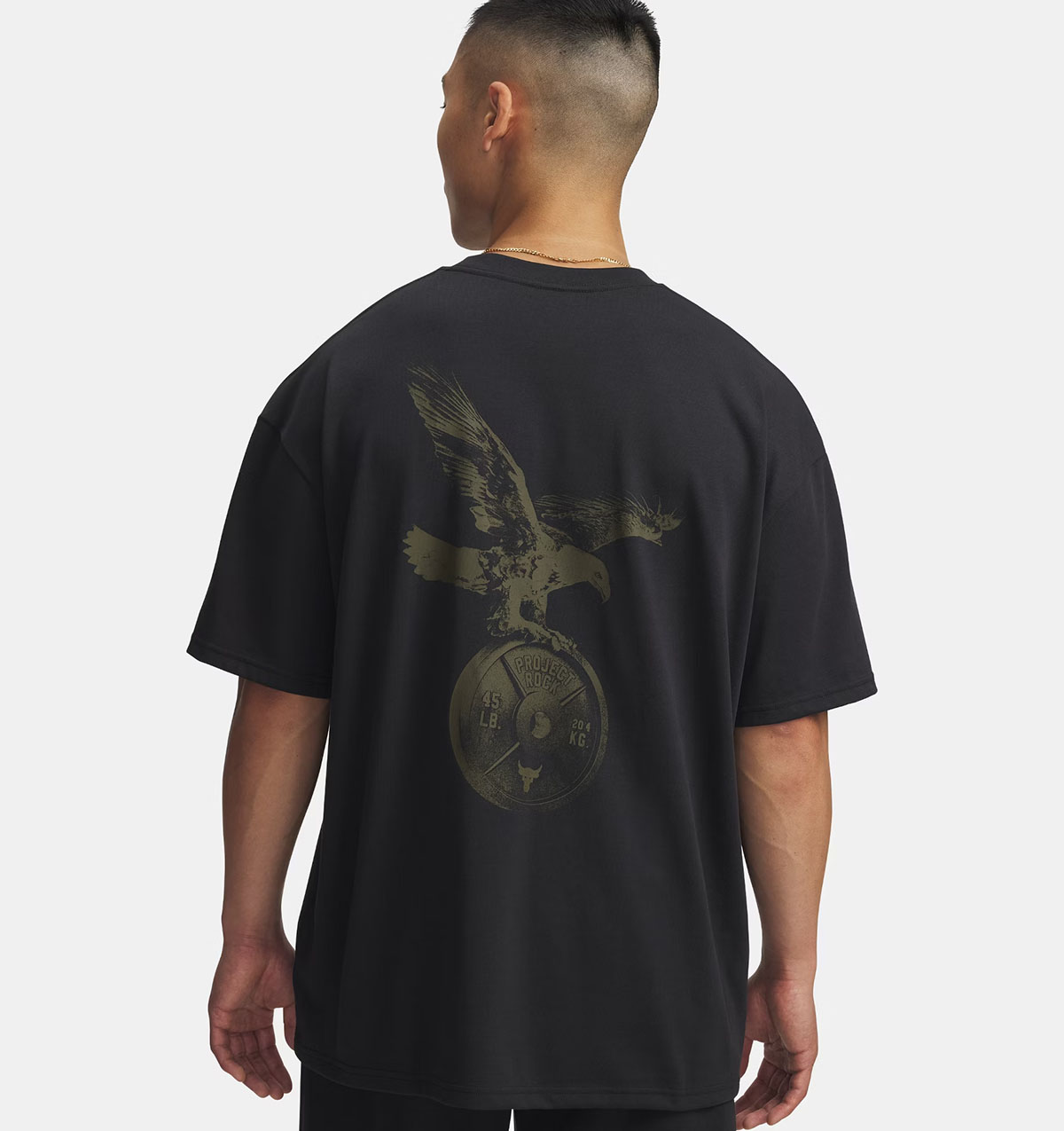 Project Rock Mens Graphic T Shirt Black Expedition Green 2