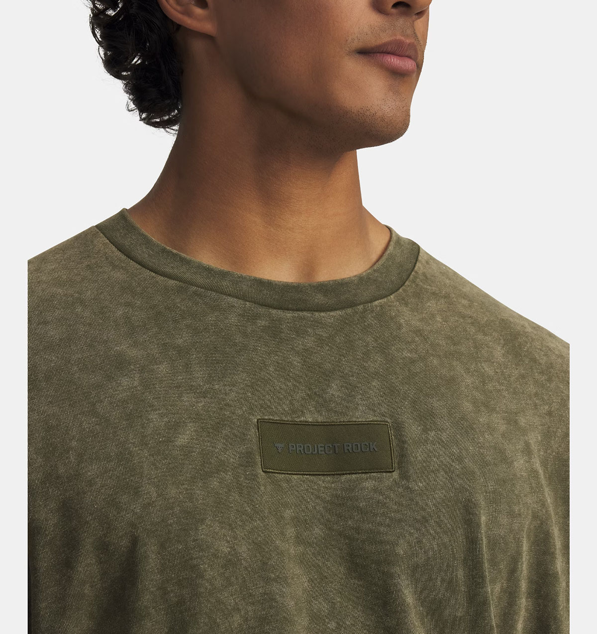Project Rock Mens Heavyweight Oversized T Shirt Expedition Green 2