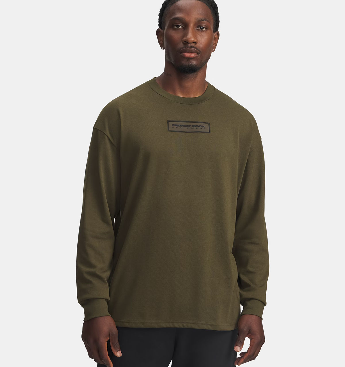 Project Rock Mens Long Sleeve Top Expedition Green 1