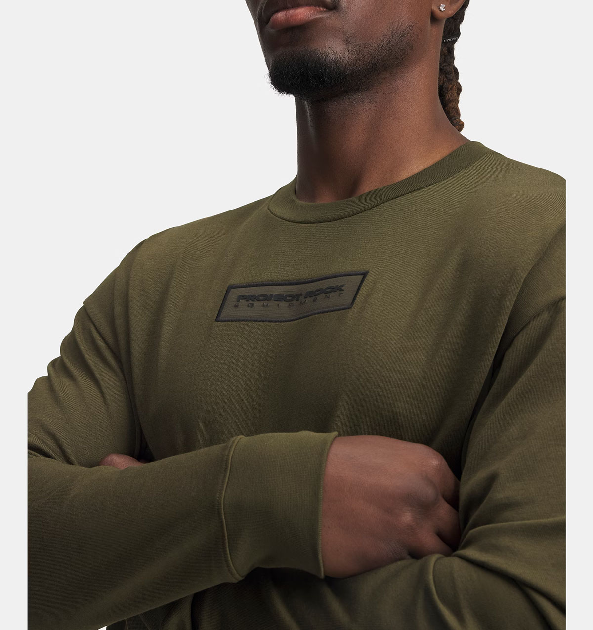Project Rock Mens Long Sleeve Top Expedition Green 2