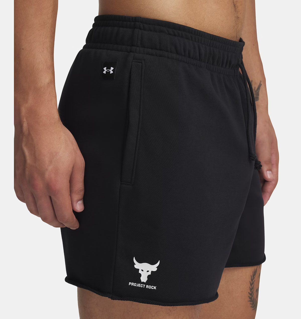 Project Rock Mens Terry Shorts Black