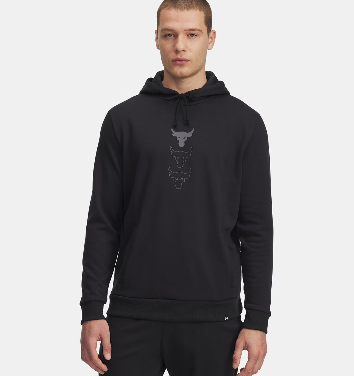 Project Rock Rival Fleece Mens Hoodie Black
