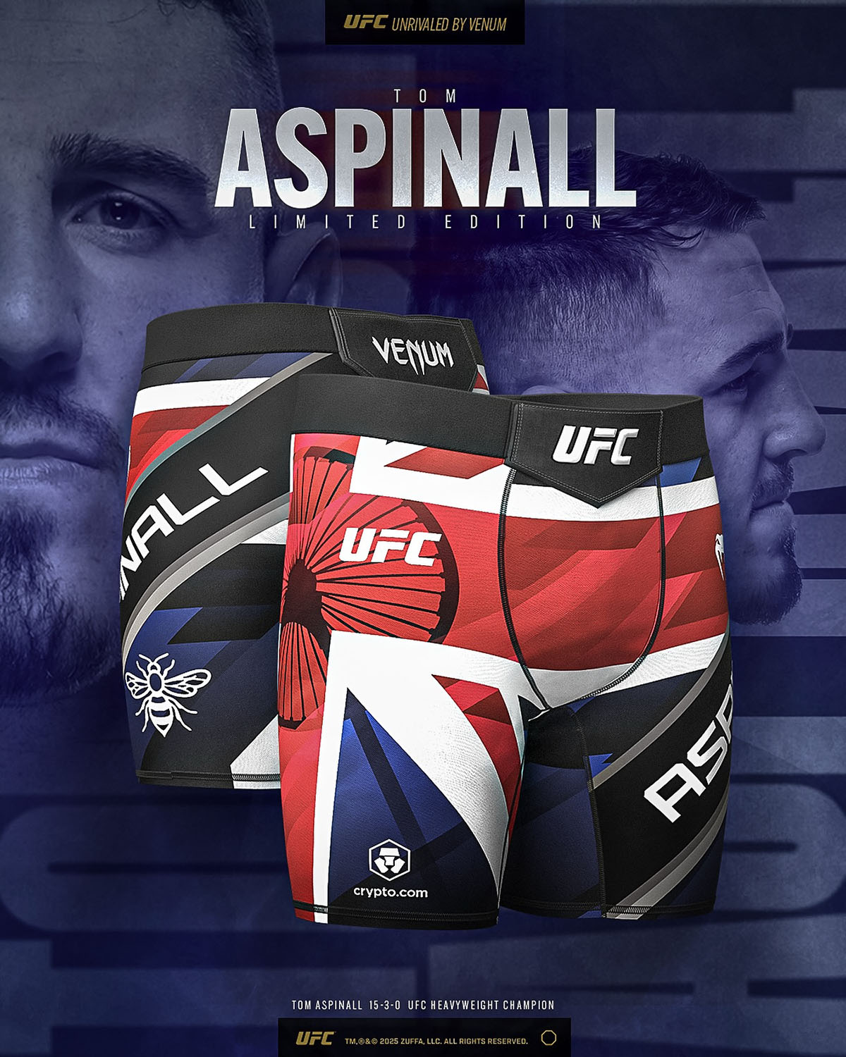 Tom Aspinall UFC 321 Custom Fight Shorts