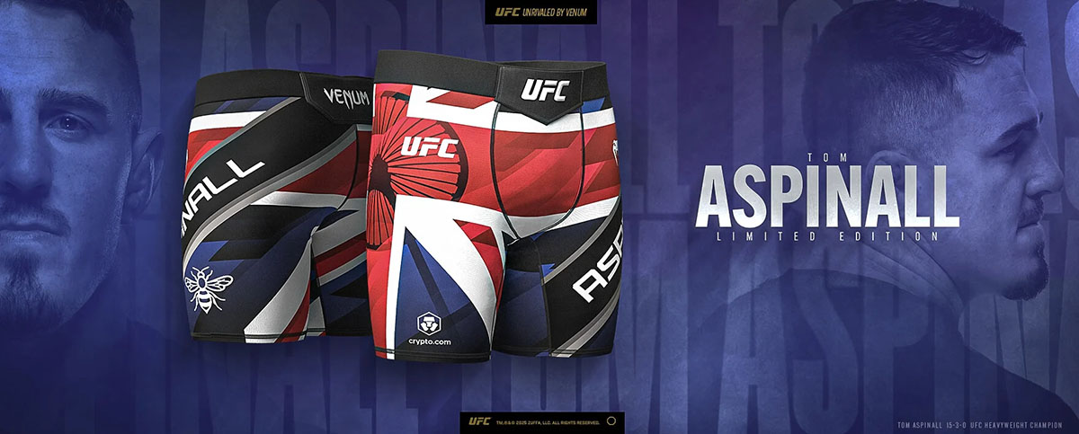 Tom Aspinall UFC 321 Custom Venum Fight Shorts