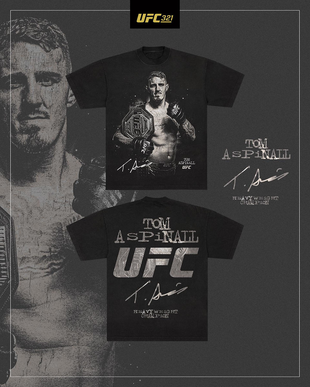 Tom Aspinall UFC 321 Heavyweight Champ T Shirt