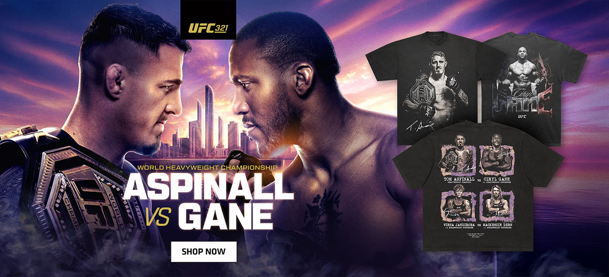 UFC 321 Aspinall vs Gane Shirts Fight Gear Merchandise