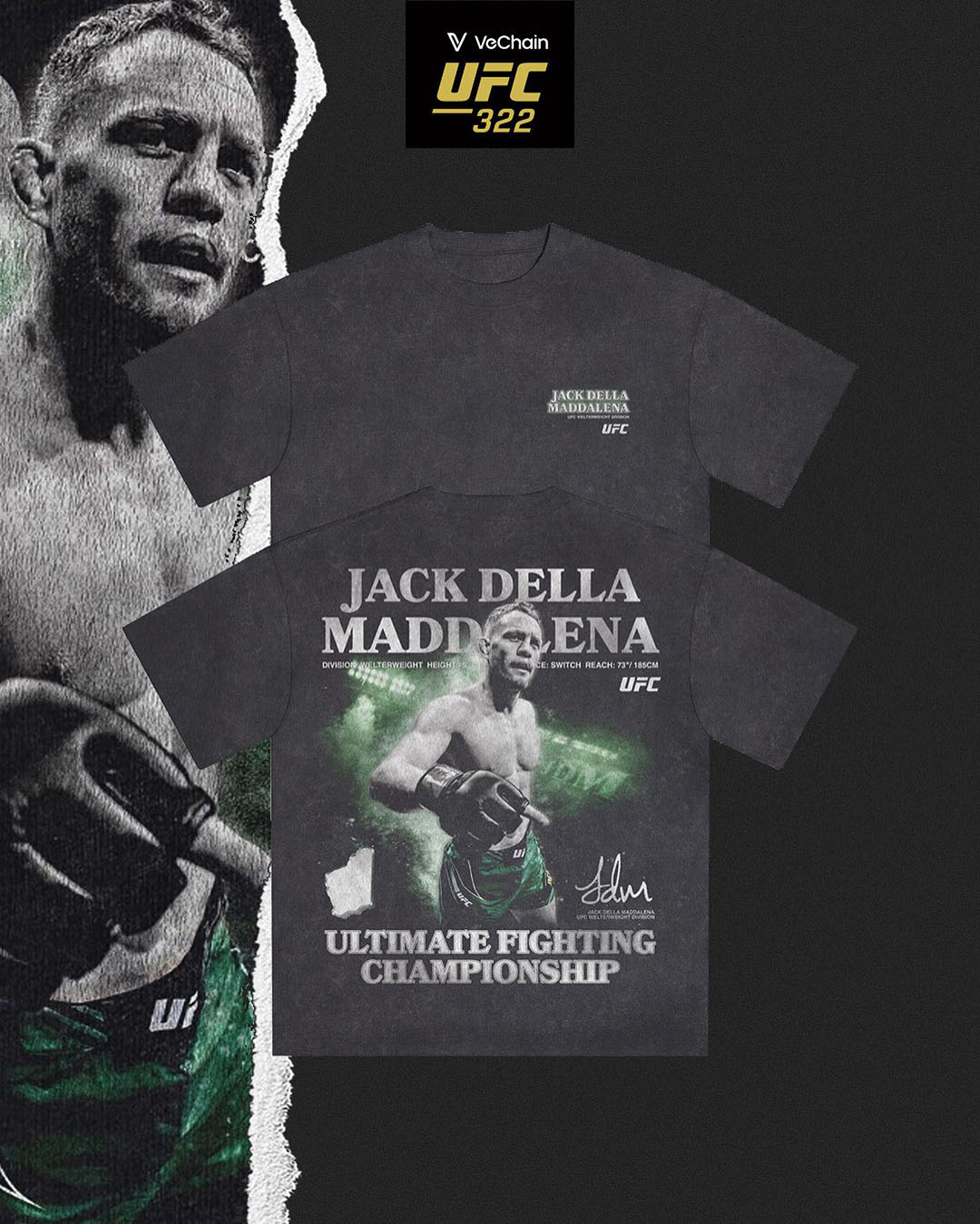 Jack Della Maddalena UFC 322 T Shirt
