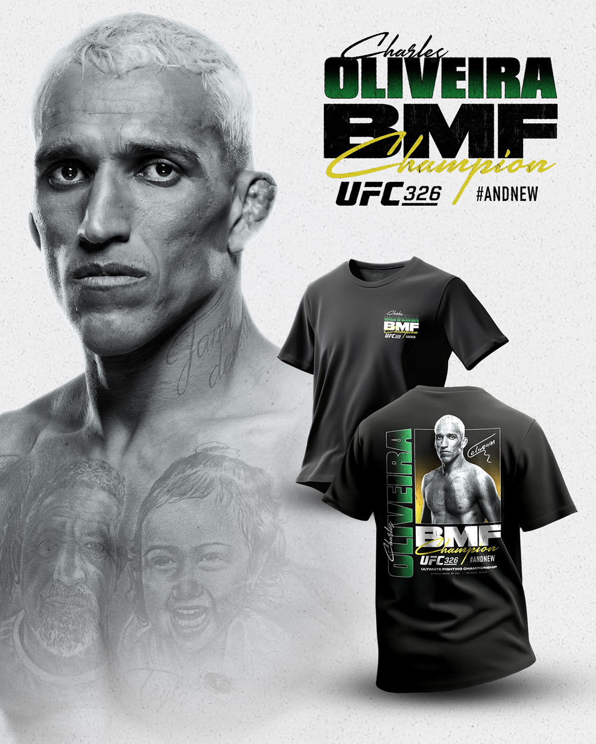 Charles Oliveira UFC 326 BMF Champion T-Shirt