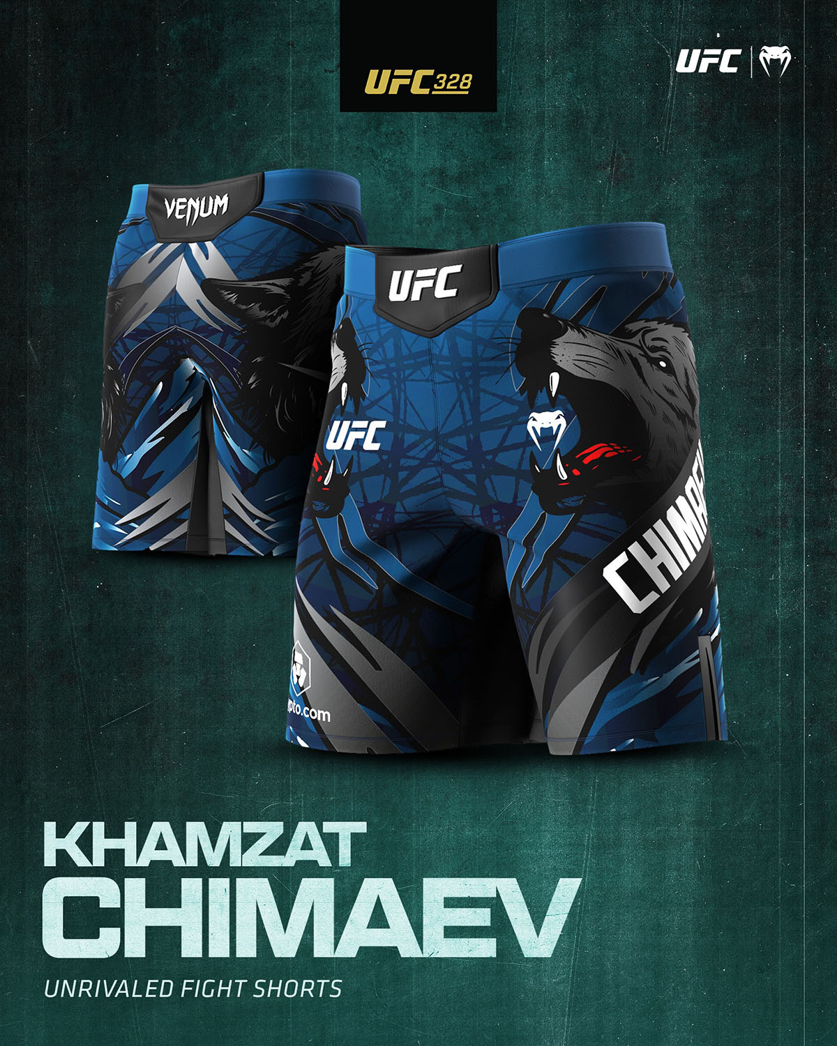 Khamzat Chimaev UFC 328 Custom Fight Shorts