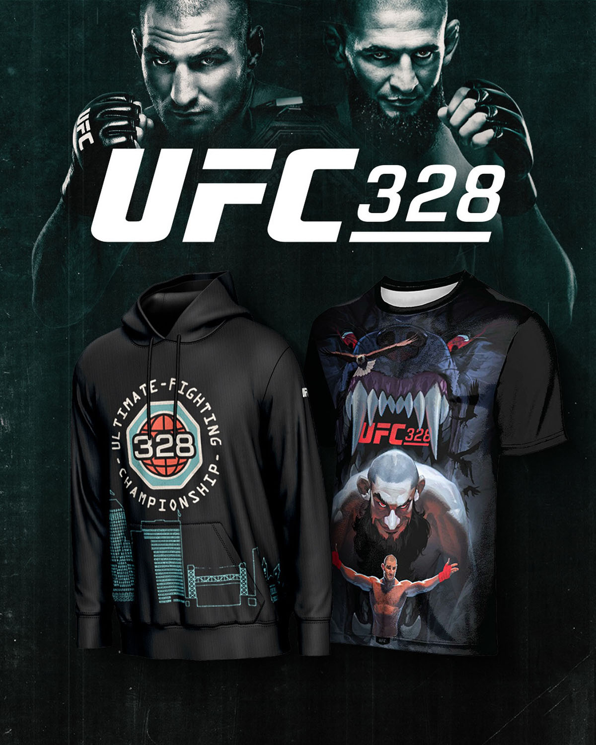 UFC 328 Hoodie and T Shirt