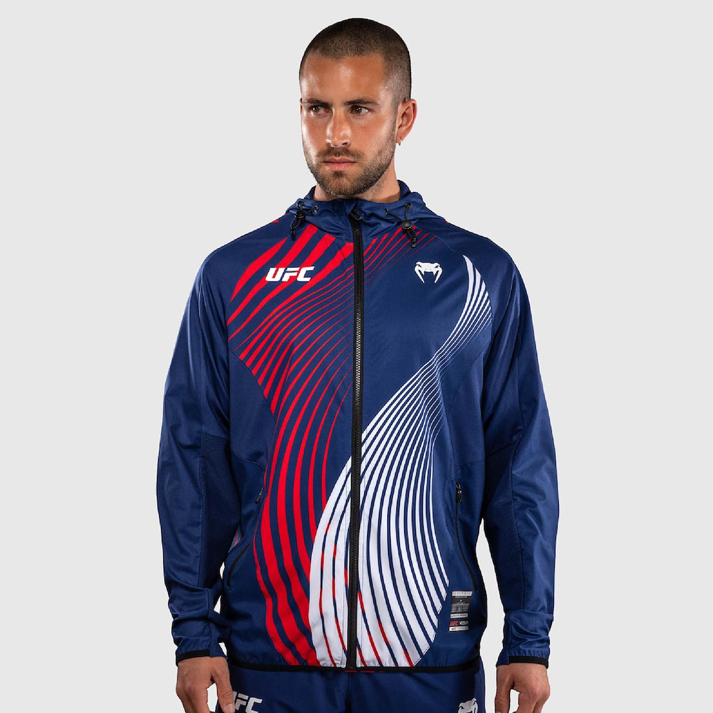 UFC Freedom 250 by Venum Blue Authentic Fight Night Walkout Full-Zip Hoodie 1
