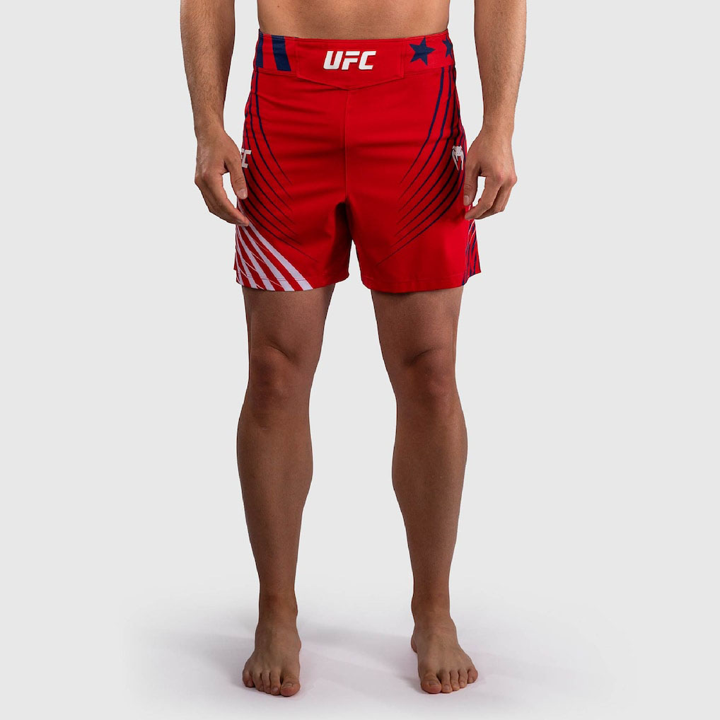 UFC Freedom 250 by Venum Red Authentic Fight Night Short Fit Fight Shorts 1