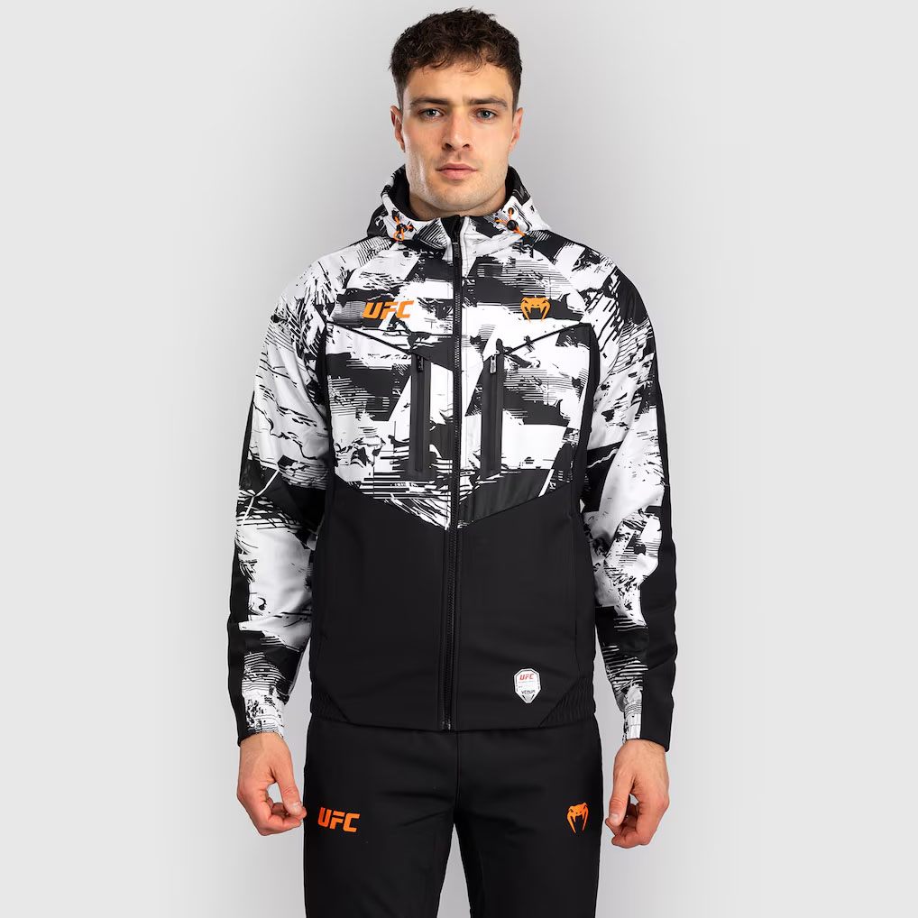 UFC Zenith by Venum White Authentic Fight Week Full-Zip Hoodie