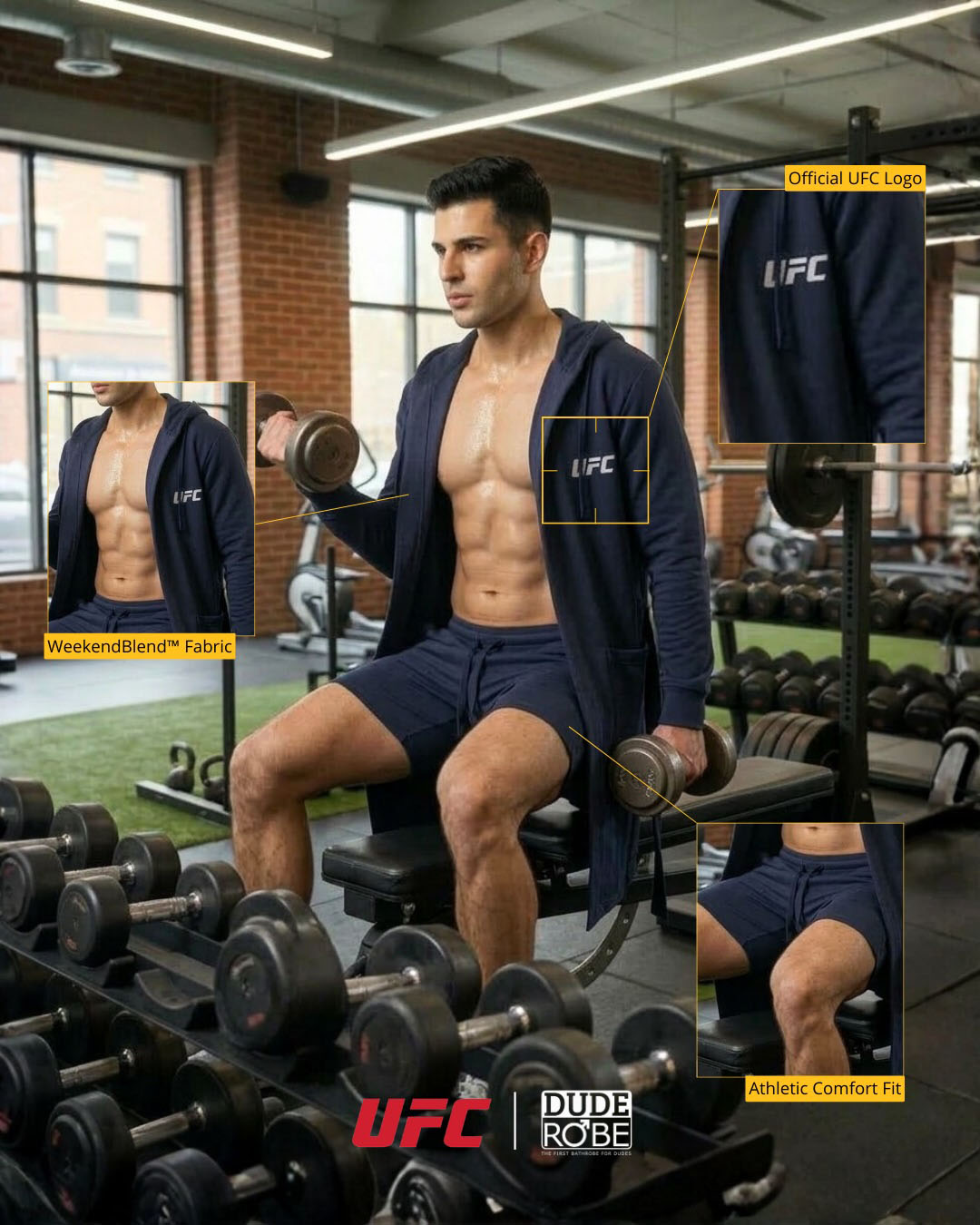 ufc dude robe workout wear
