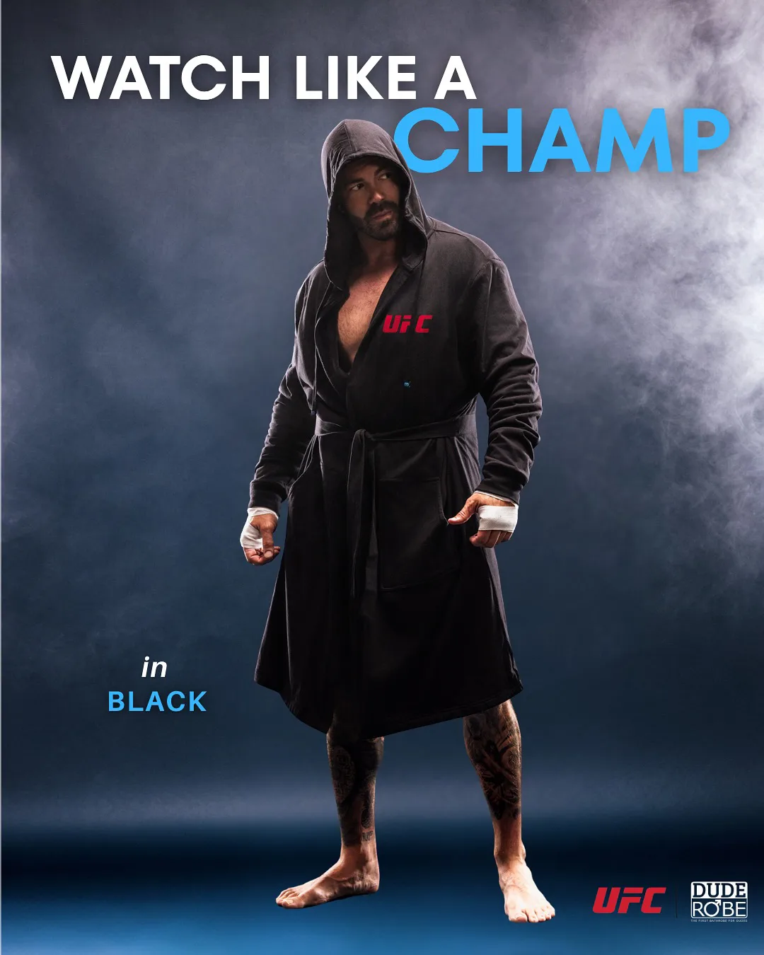UFC DudeRobe black robe for fight fans