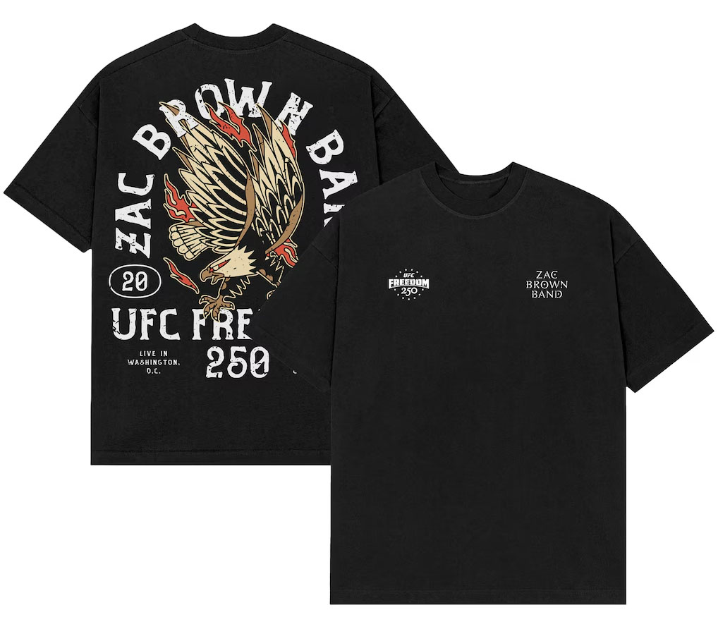 Where to Buy UFC Freedom 250 x Zac Brown Band Americana Eagle T-Shirt