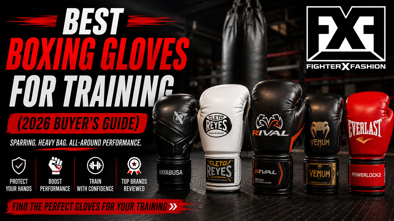 Best Boxing Gloves for Training 2026 Buyer's Guide featuring Hayabusa, Cleto Reyes, Rival, Venum and Everlast boxing gloves