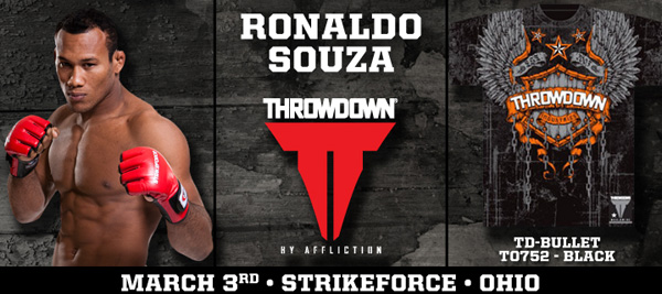 Throwdown Ronaldo Souza Strikeforce Shirt | FighterXFashion.com