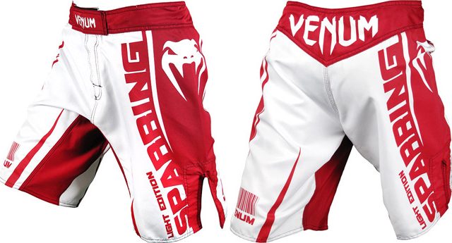 Venum Sparring 2.0 Fight Shorts (Red/White) | FighterXFashion.com