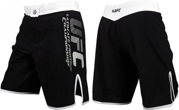 UFC Grappler Shorts - White/Black/Silver | FighterXFashion.com