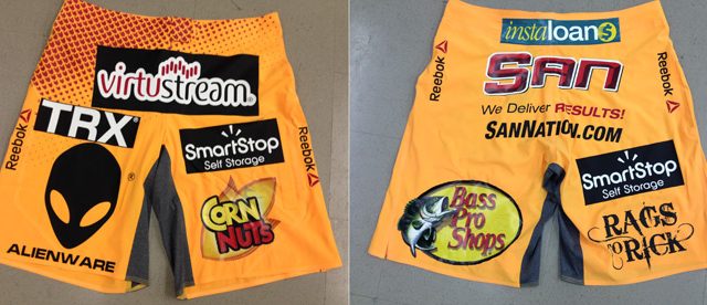 shorts reebok ufc orange