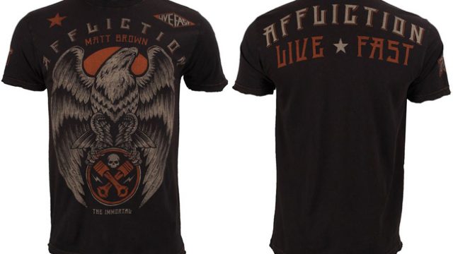 Affliction Matt Brown UFC on FOX 12 Shirt | FighterXFashion.com