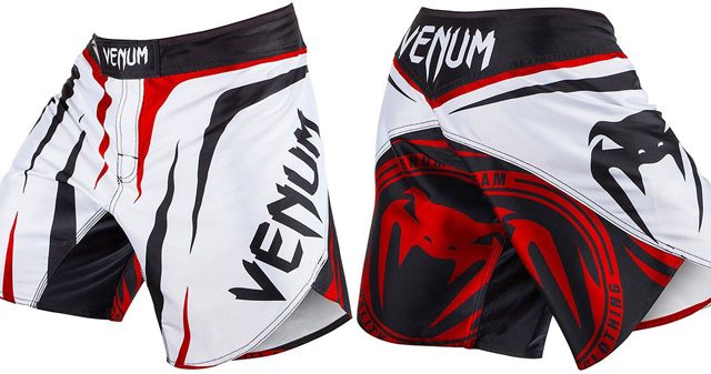 Venum Sharp Fight Shorts Ice Black Red | FighterXFashion.com