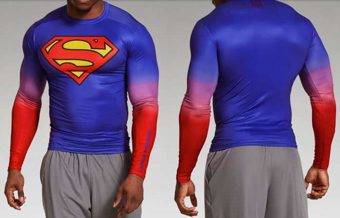 Under Armour Alter Ego Superman Long Sleeve Gradient Compression Shirt ...