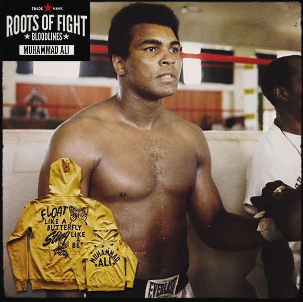 Roots of Fight Ali Float Quote French Terry Hoodie | FighterXFashion.com