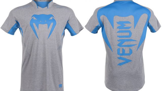 venum-hurricane-x-fit-shirt-grey-neo-blue