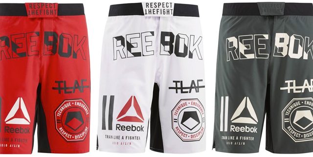 Reebok Combat MMA Fight Shorts Noir