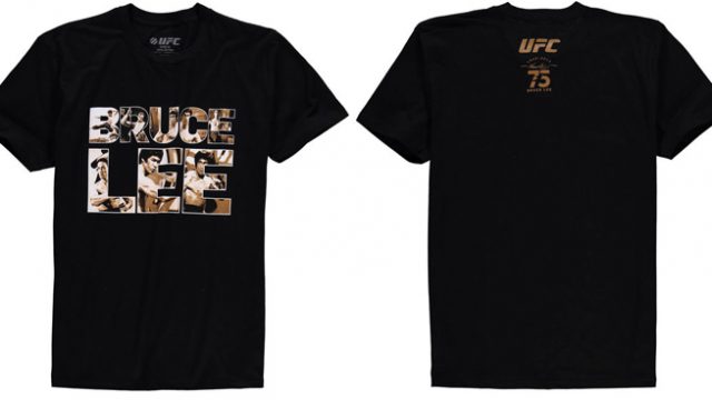 bruce lee ufc 75th anniversary t shirt back