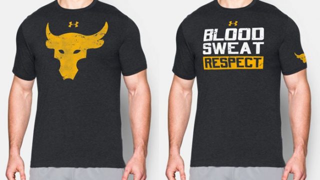 the rock blood sweat respect shirt