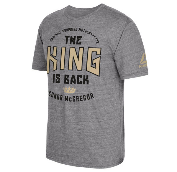 Conor McGregor UFC 202 Reebok King is Back Shirts | FighterXFashion.com